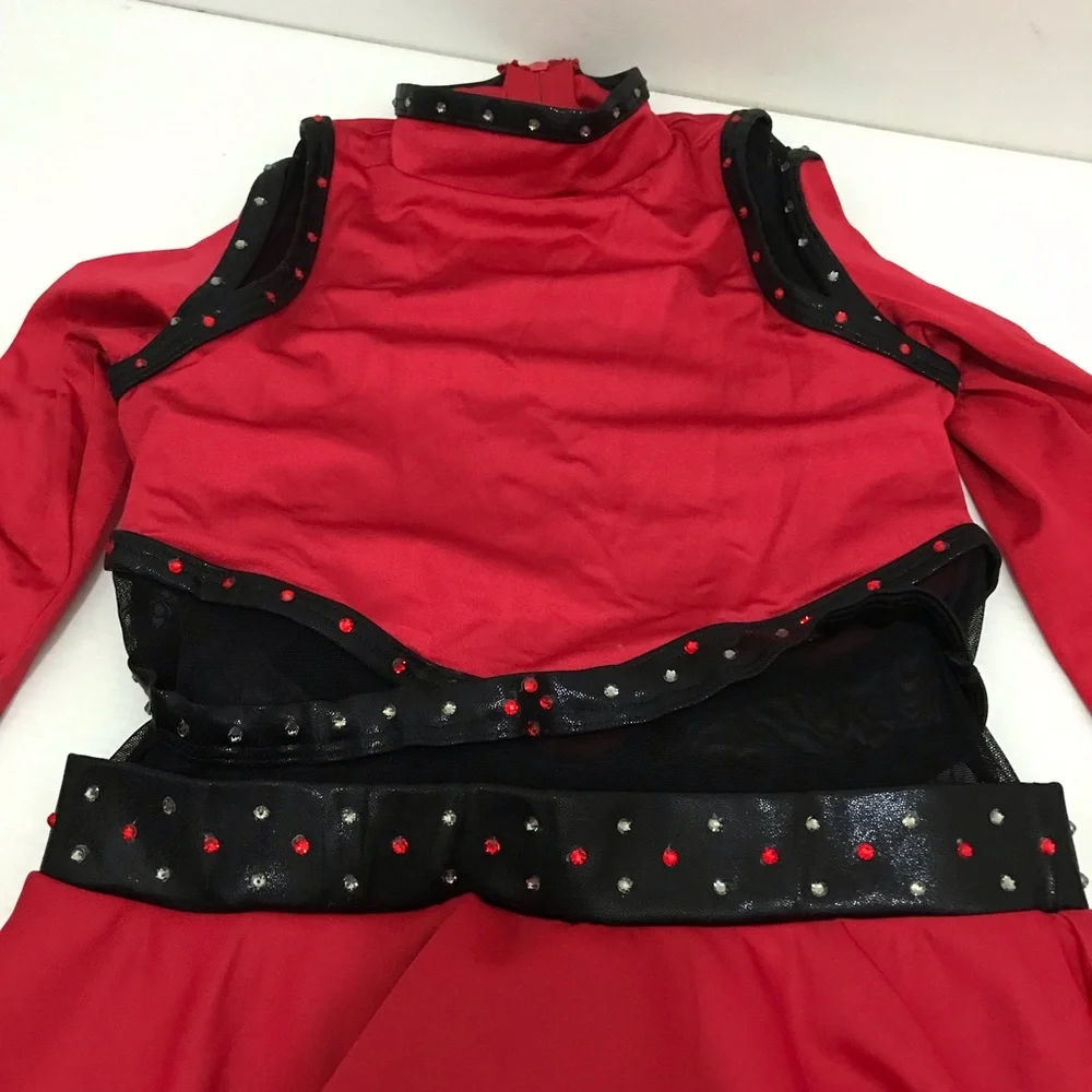 Weissman Red Kids Costume Dance Dress Girl Size L